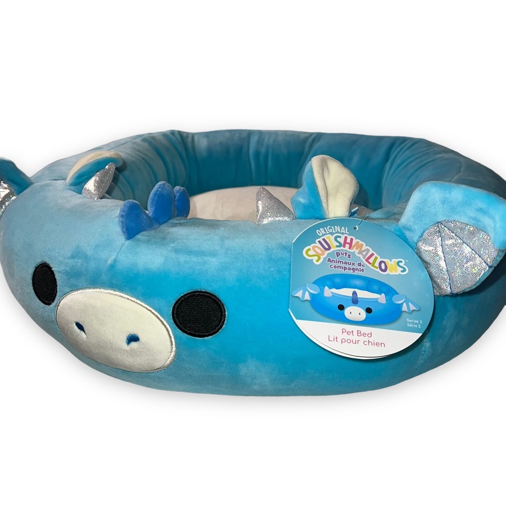 NEW Squishmallows Devin the Dragon Small Pet Bed Small Dog / Cat Bed Approx 20” - Picture 2 of 8